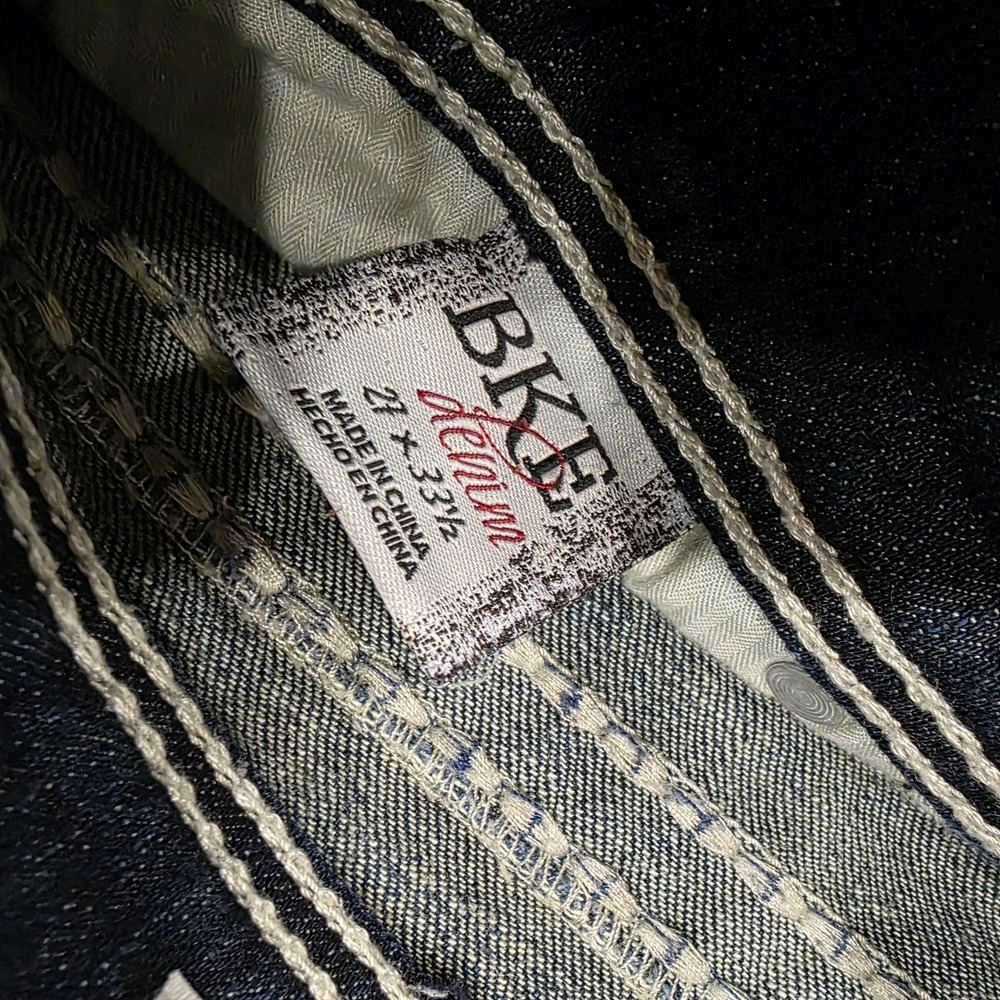 BKE Addison Bootcut Jeans Women Size 27L 27x33.5 Dark Wash Stretch Denim Buckle - Picture 5 of 9